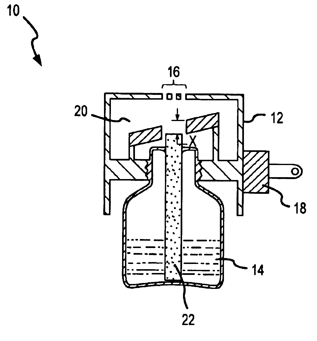 Method and apparatus for positioning a wick material in a vapor-dispensing device