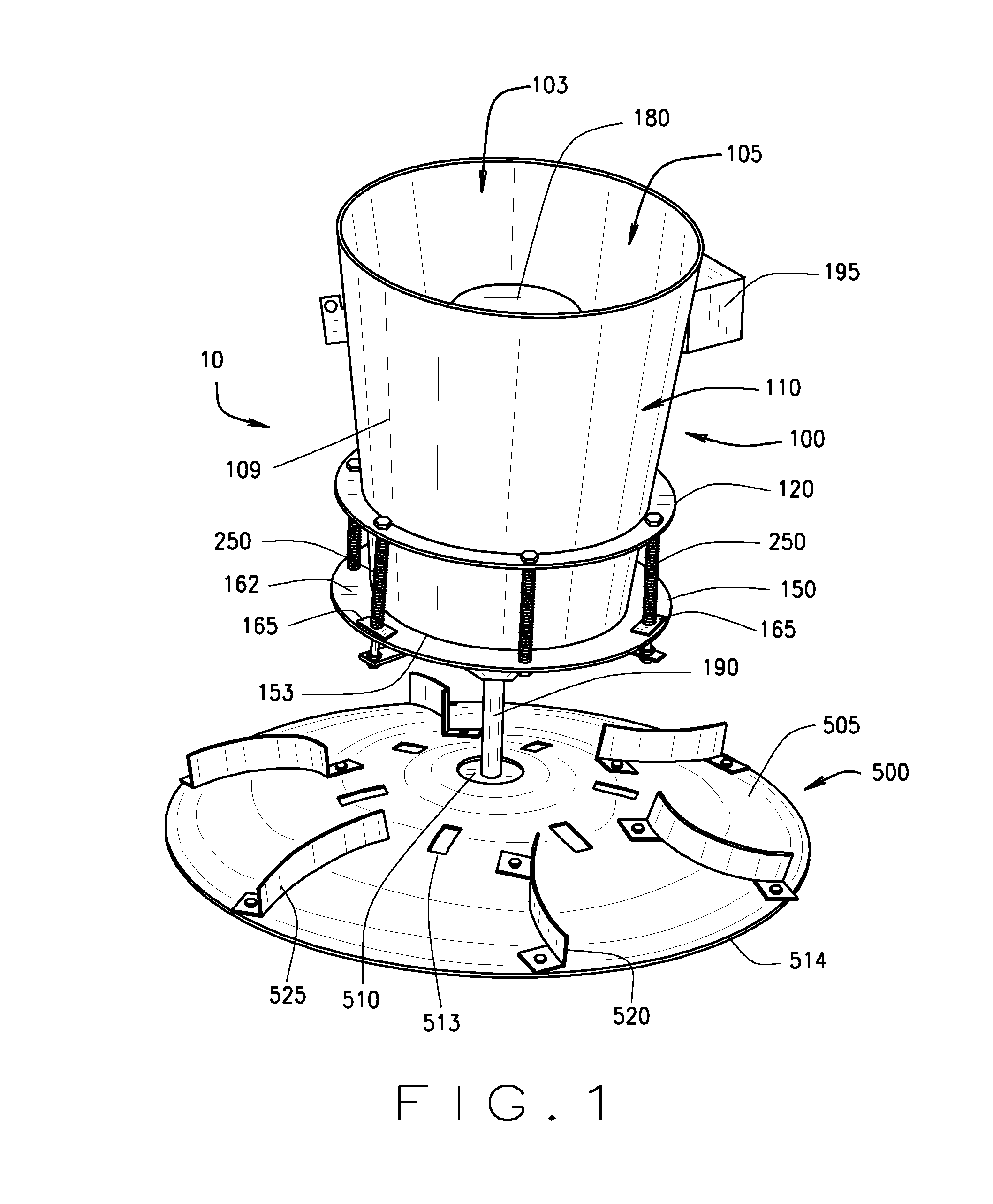 Active choking funnel for a grain spreader