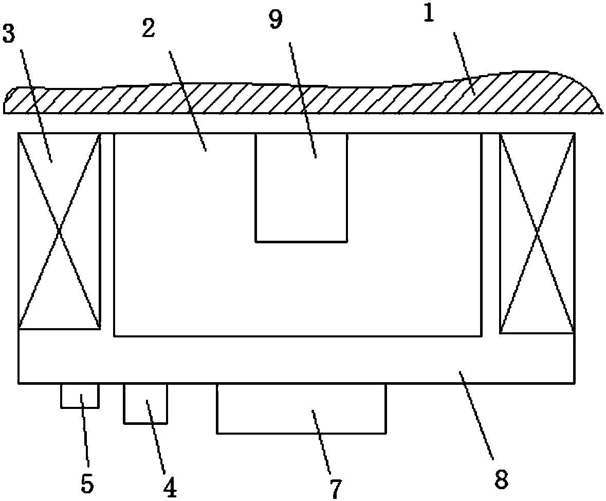 Reverse suction air bearing structure