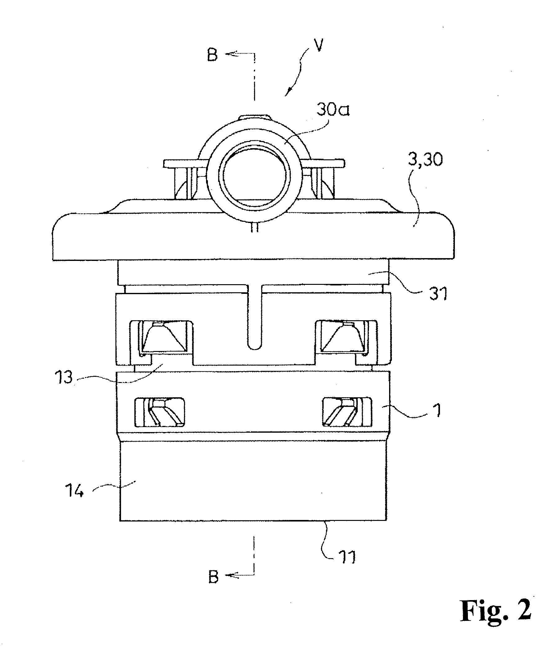 Valve device for fuel tank