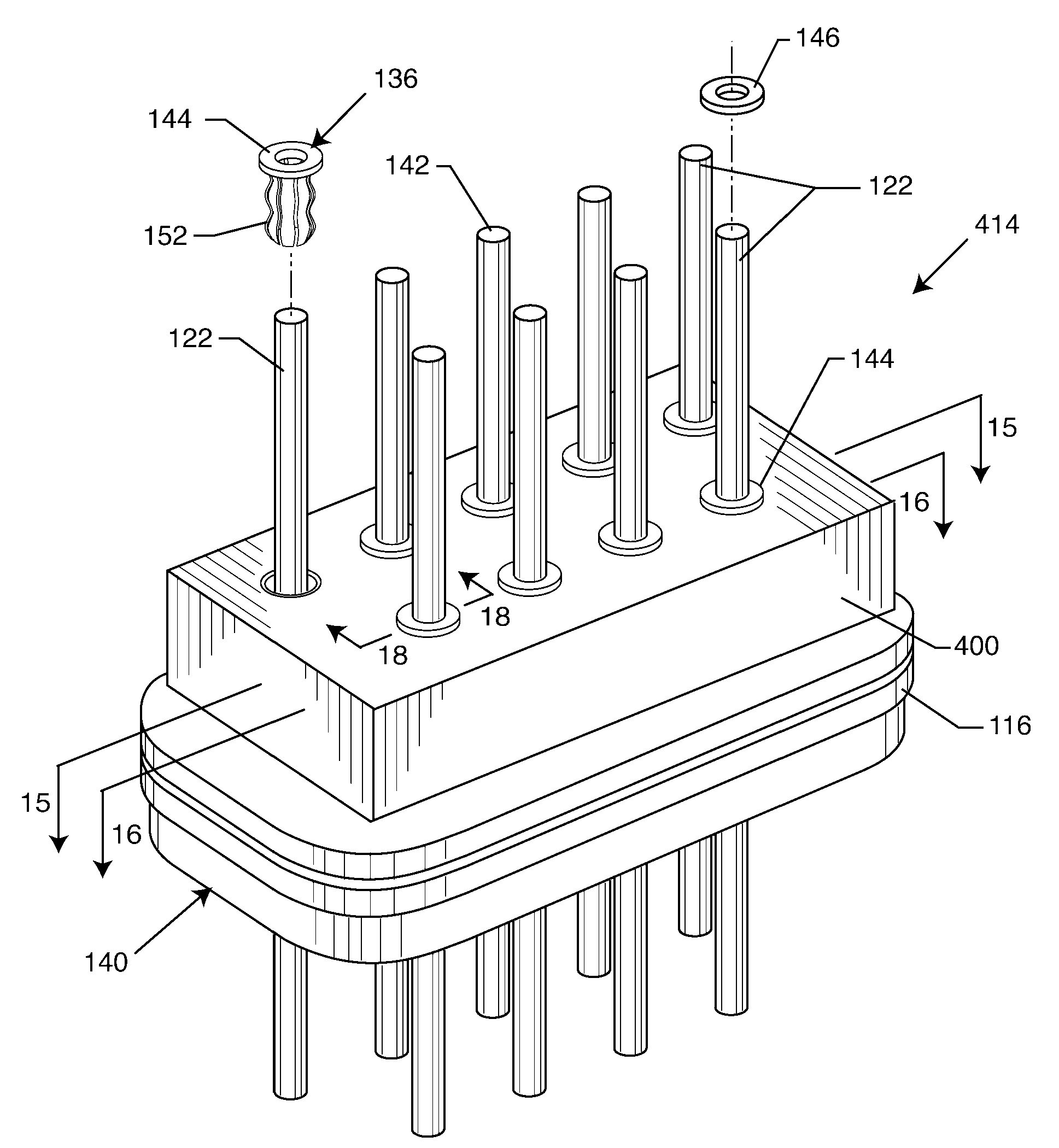 Spring contact system for EMI filtered hermetic seals for active implantable medical devices