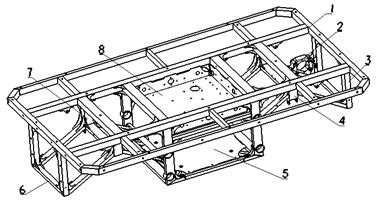 A frame for driverless wire-controlled chassis