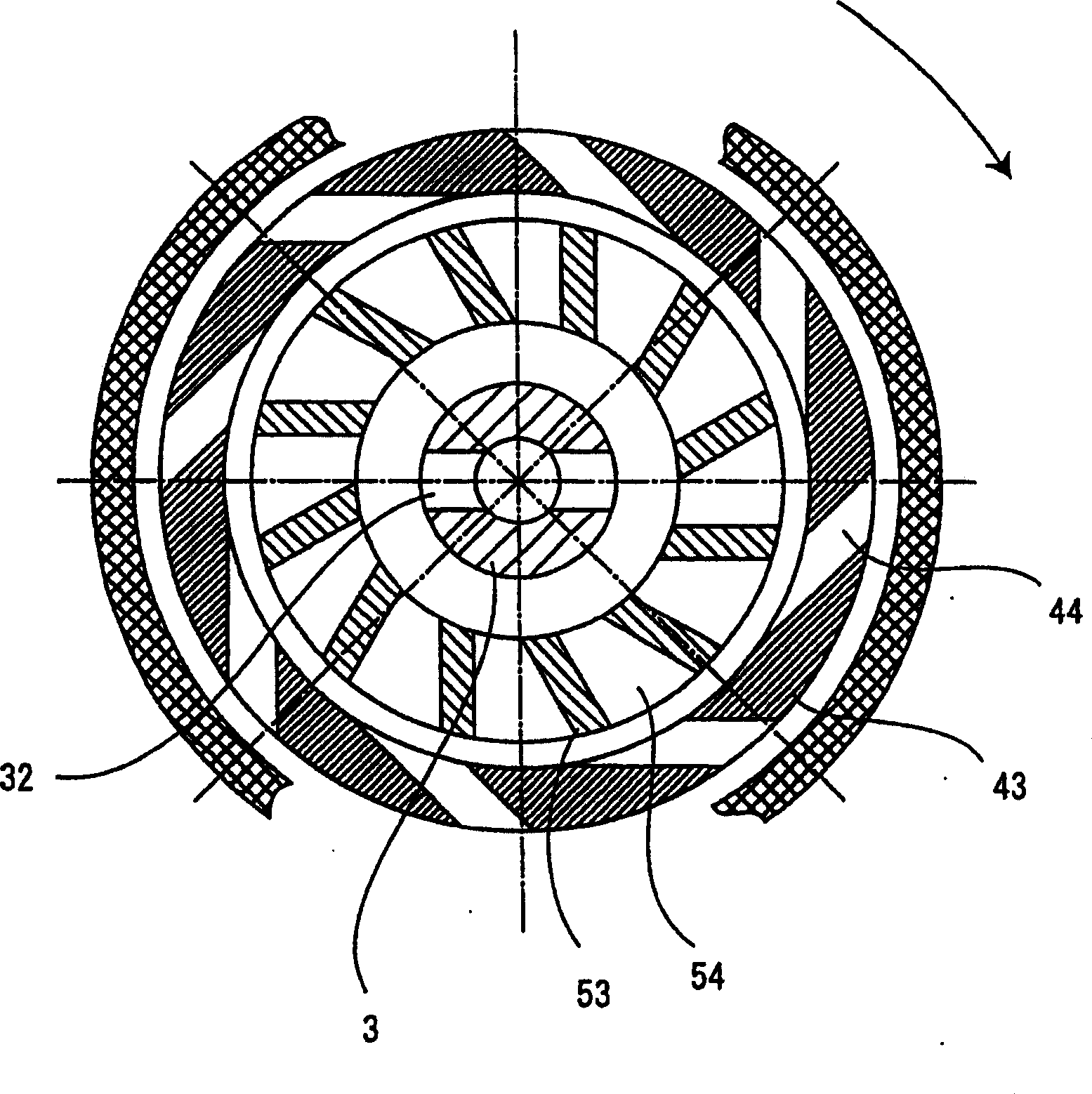 Medium mixing up of wet-type dispersion machine