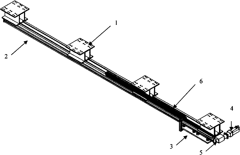 Forced reciprocating movement device of ocean structure