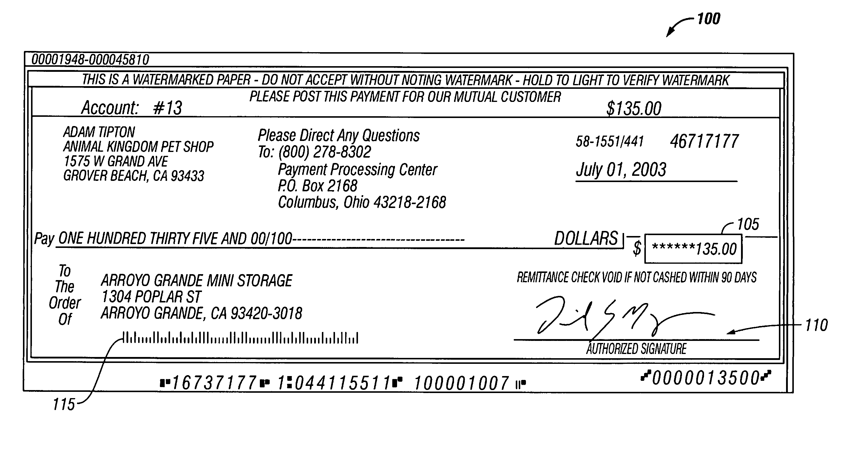 System and method for check fraud detection using signature validation