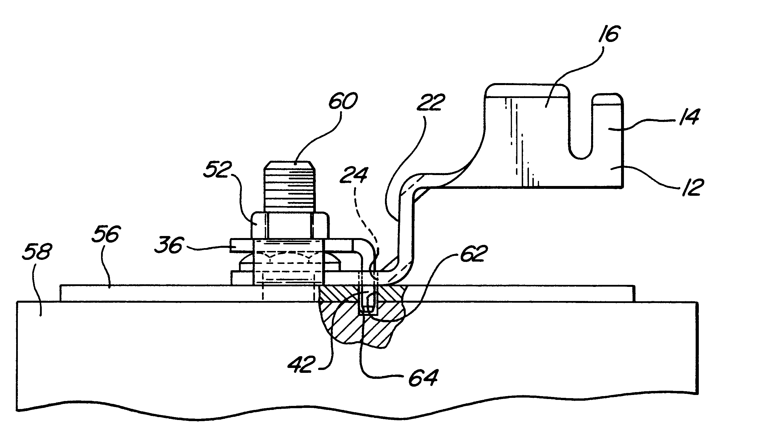 Anti-rotation terminal with captured nut