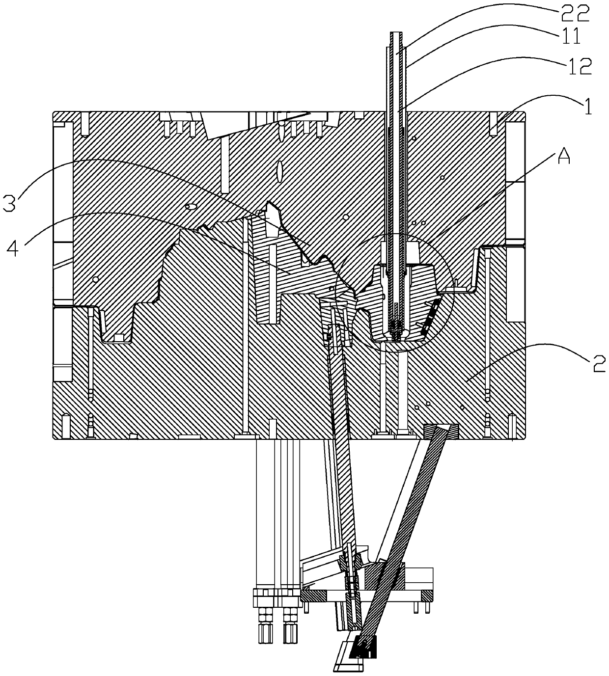 Automobile instrument panel glue feeding structure