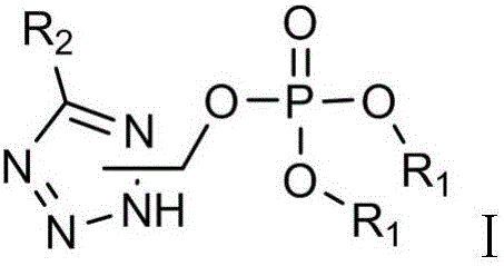 Tetrazole phosphate compound with nematocidal activity and synthesizing method
