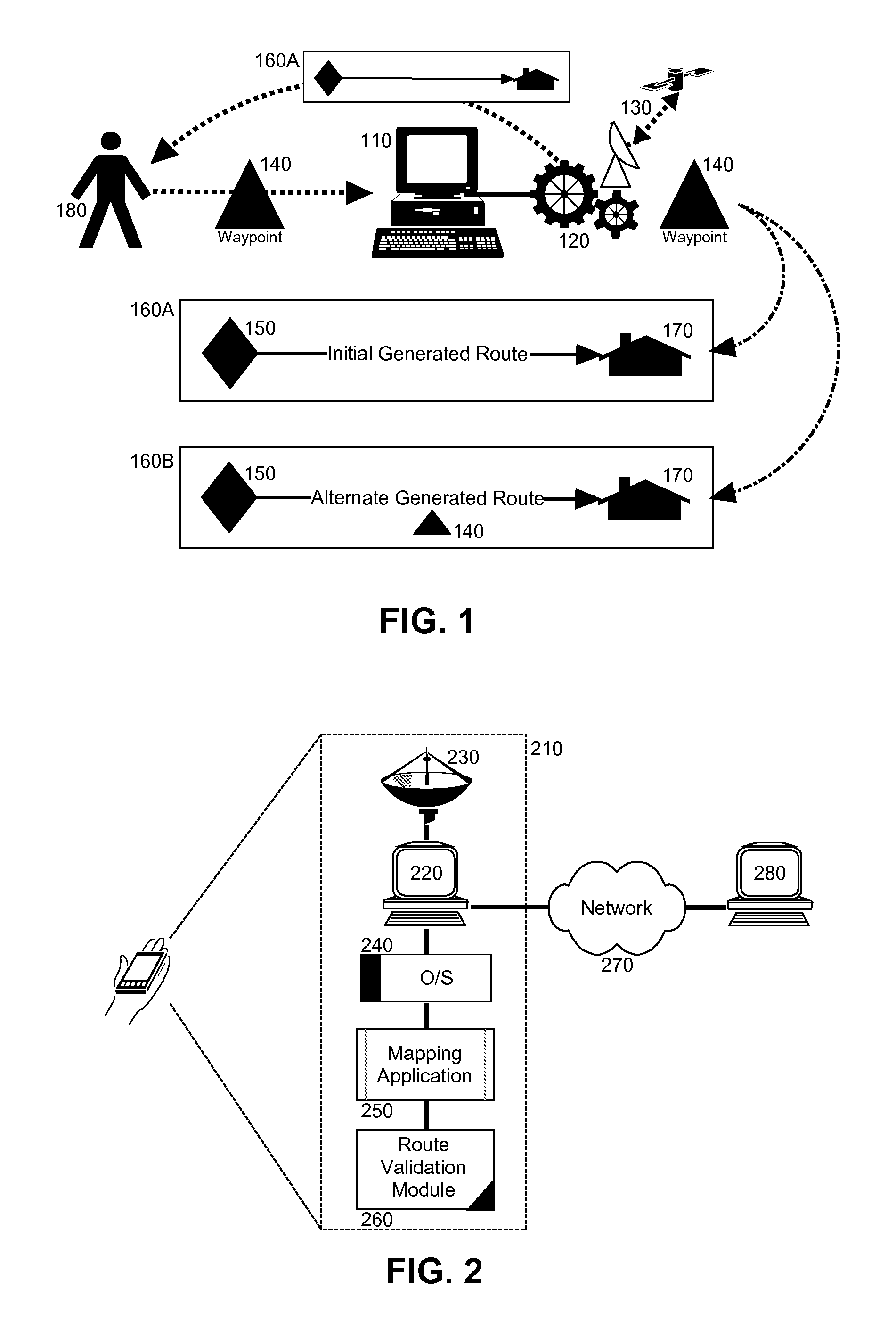 Verification of a generated route in computer assisted navigation