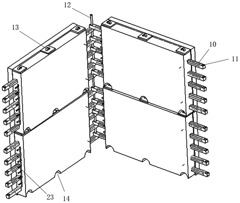 Assembly type thermal-insulating wall body construction structure