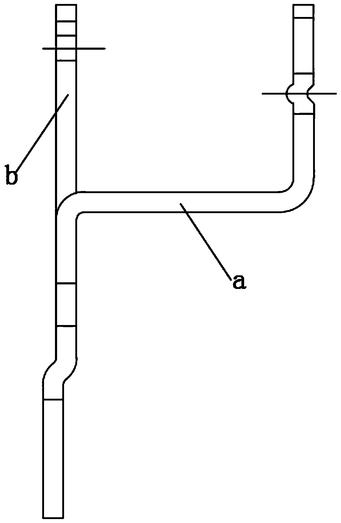 Bracket bending forming device