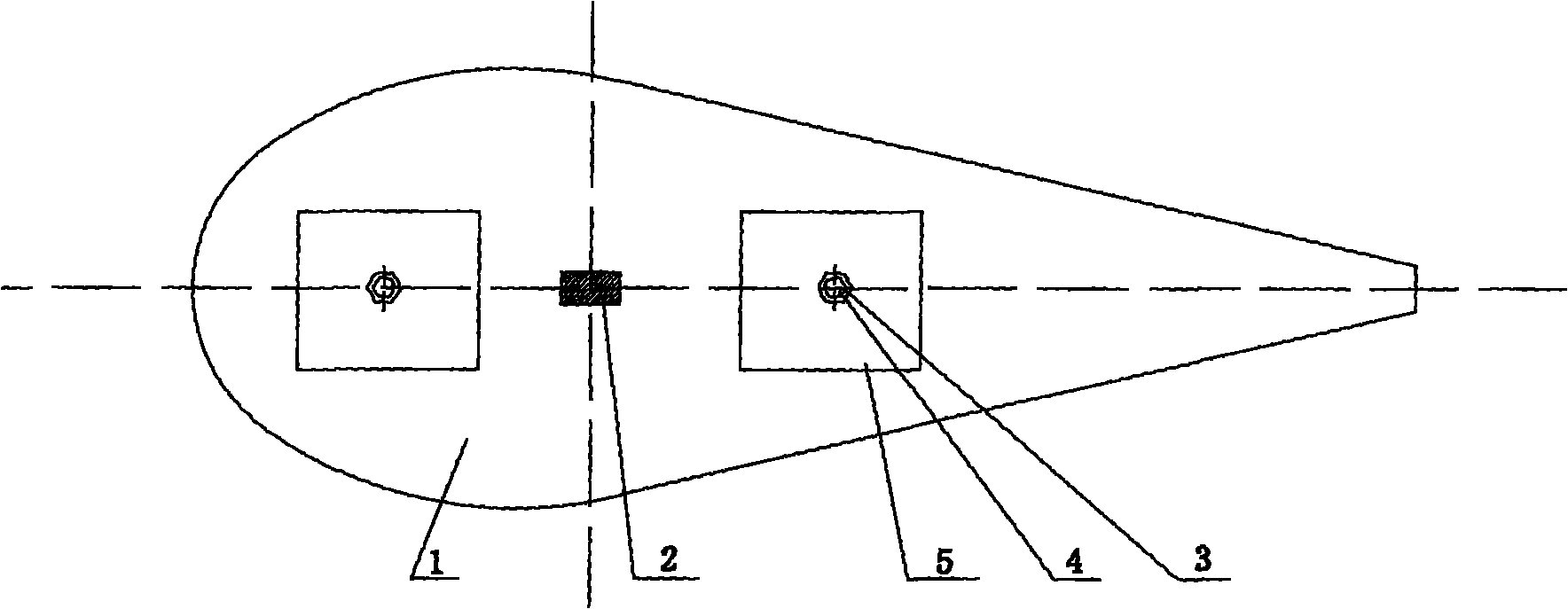 Stiffening rib of flight vehicle aerofoil experimental model