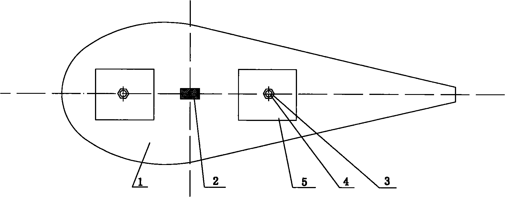 Stiffening rib of flight vehicle aerofoil experimental model