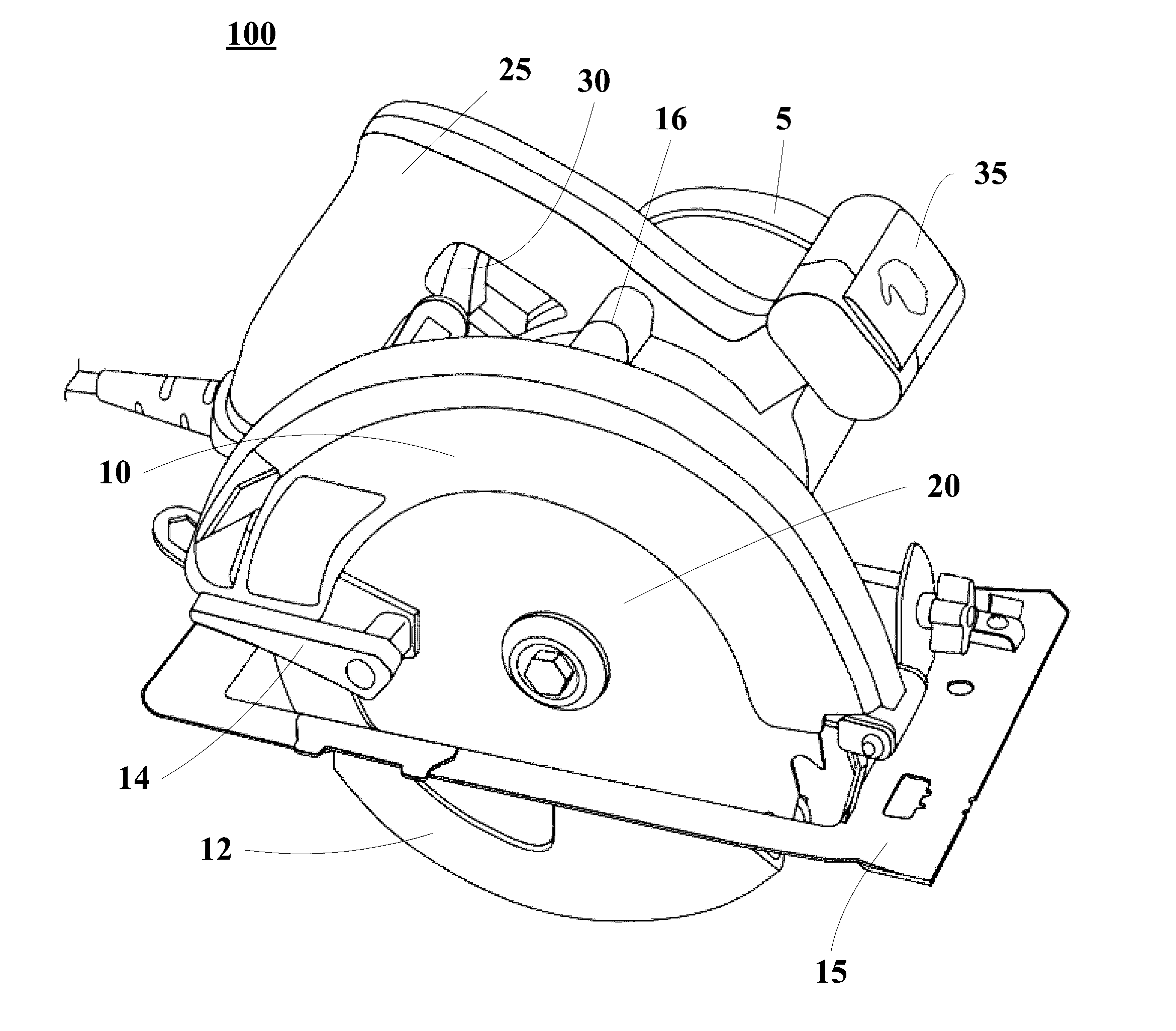 Dual actuation portable saw apparatus