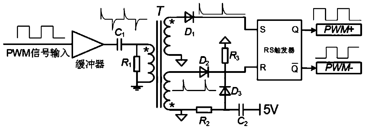 Miniaturized low-conduction delay digital signal isolation transmission system