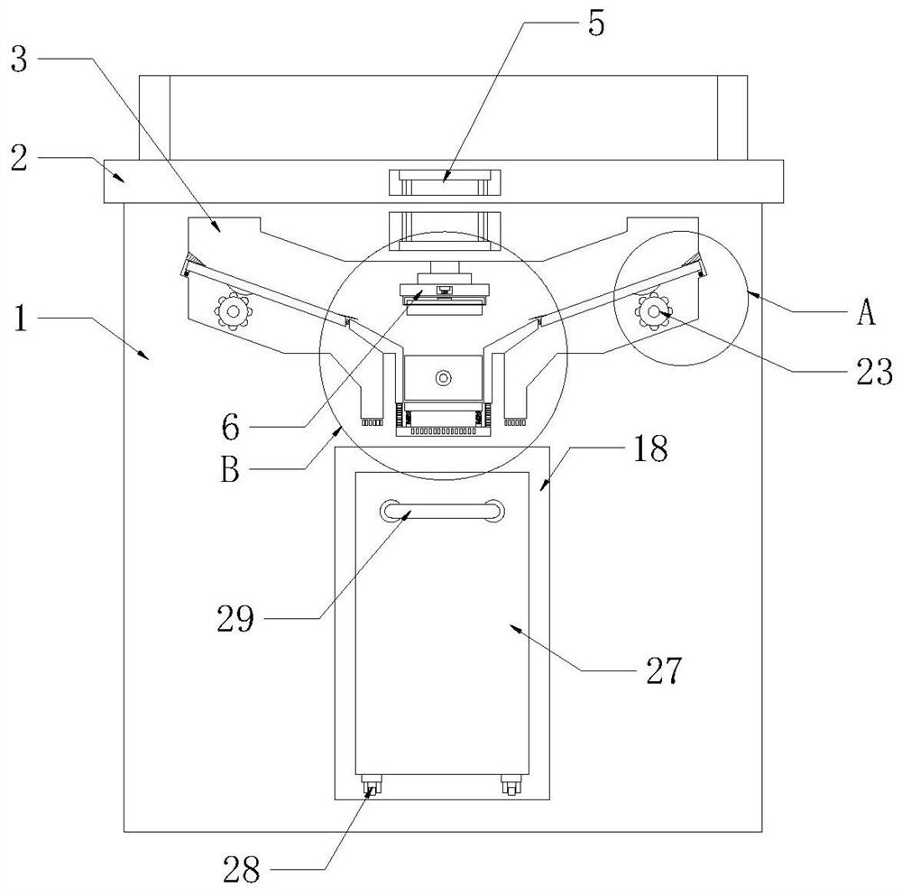 Kitchen waste cleaning device for central kitchen