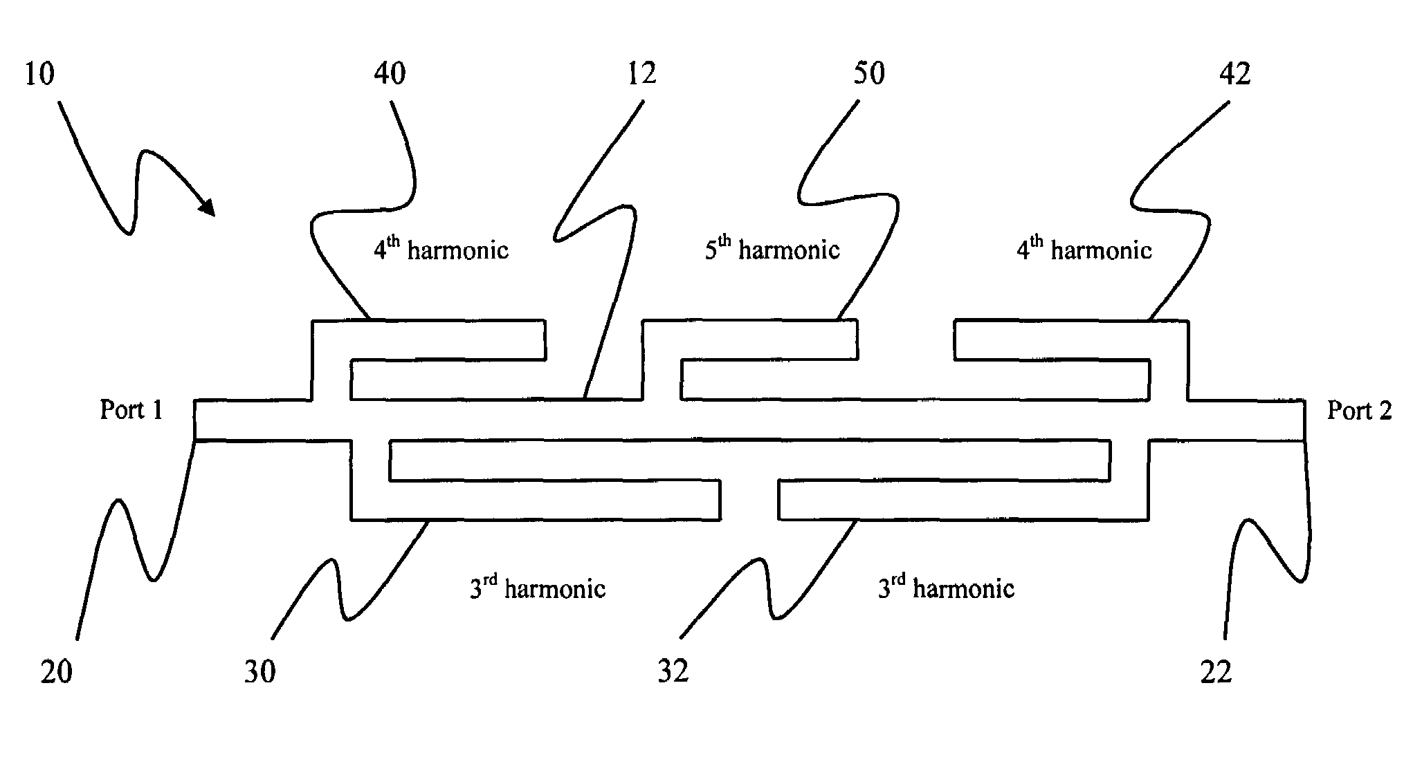 Embedded antenna and filter apparatus and methodology