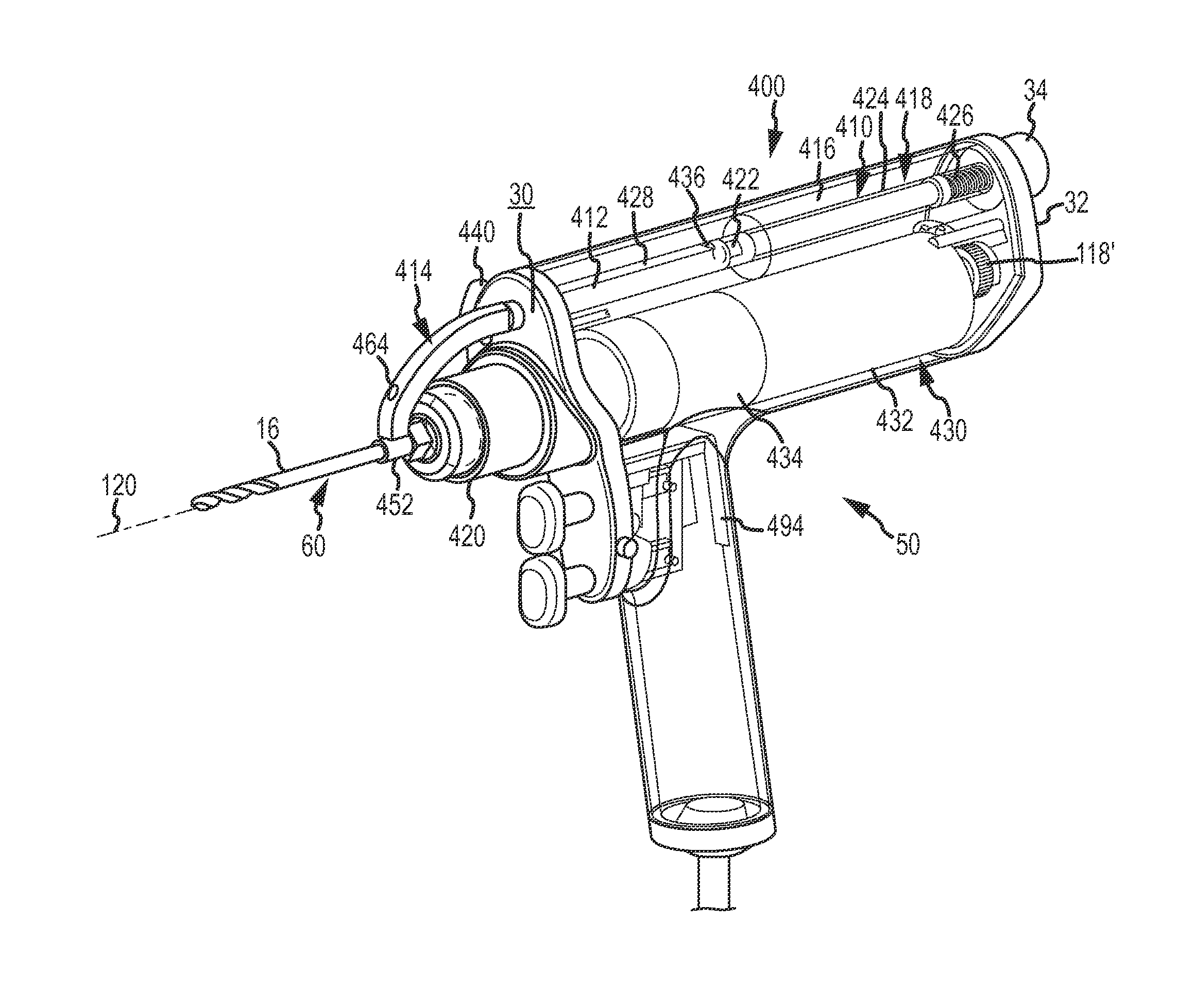 Drill with depth measurement system