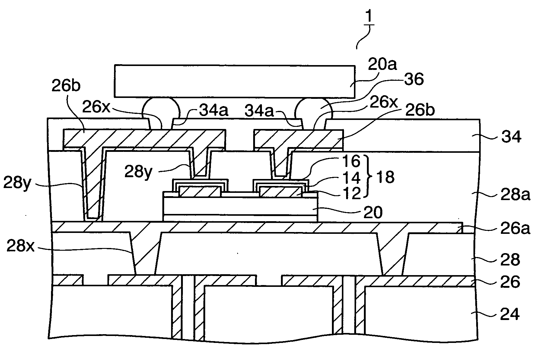 Electronic parts packaging structure and method of manufacturing the same