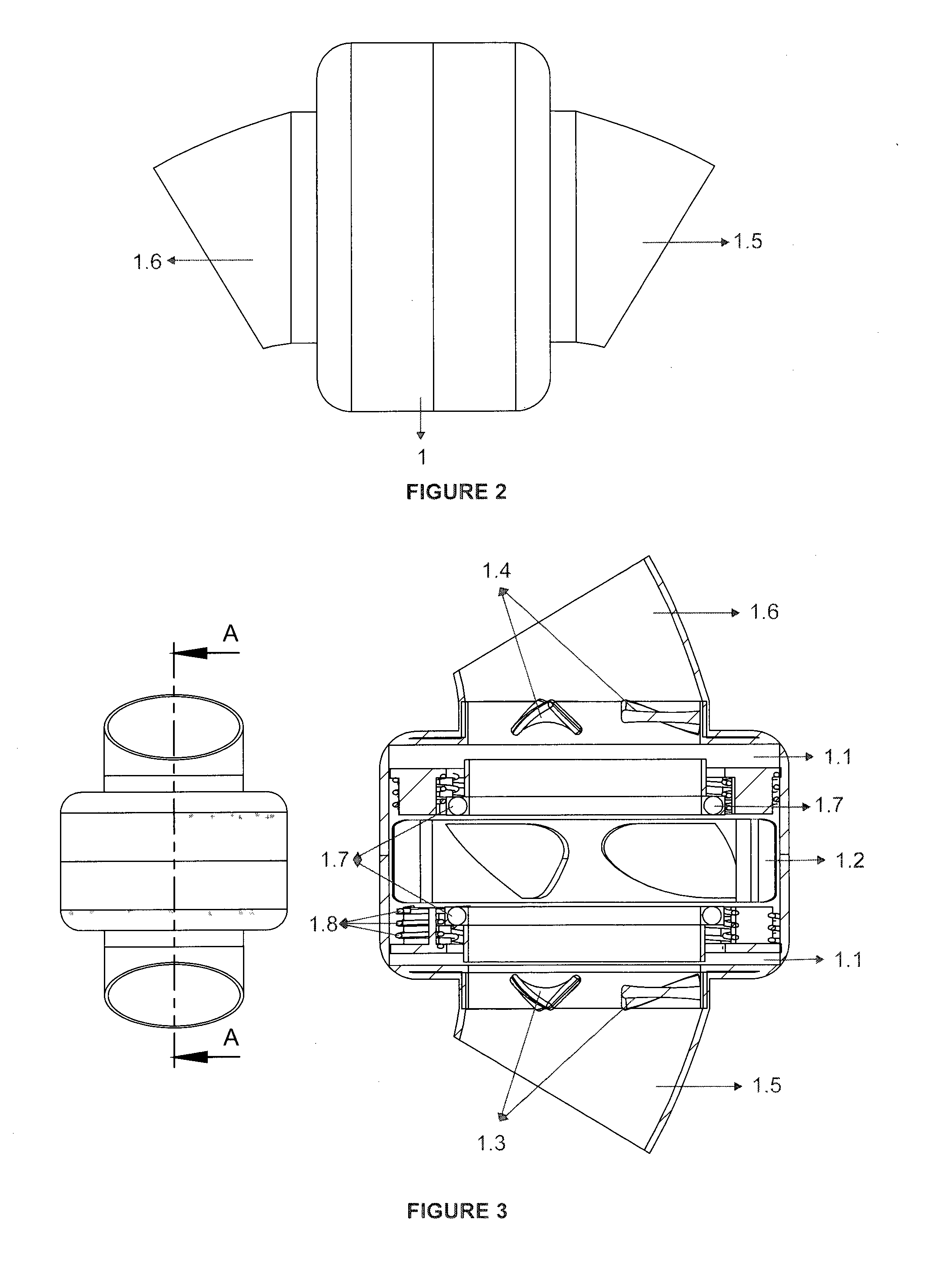 Trans arterial permanent heart assist device with double stators