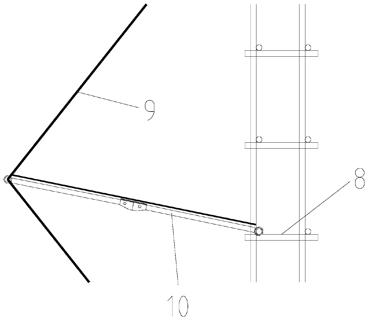 Portable profile steel overhanging protection platform