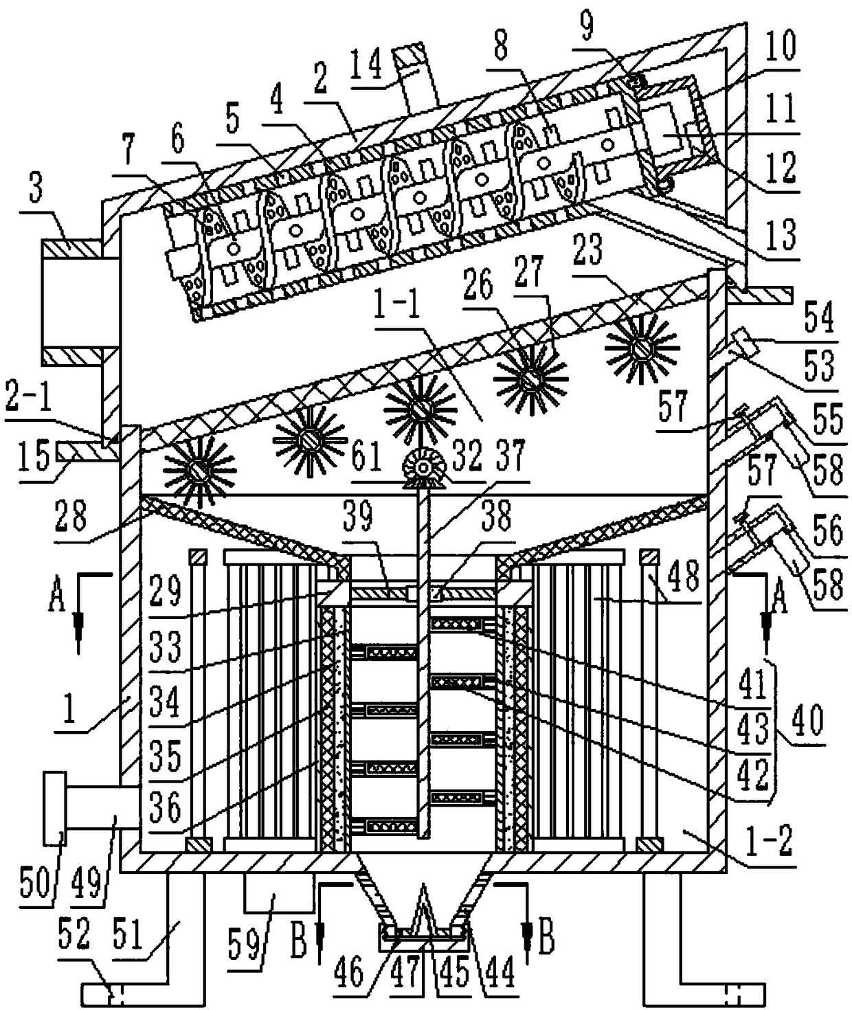 Sewage treatment device beneficial to environmental protection