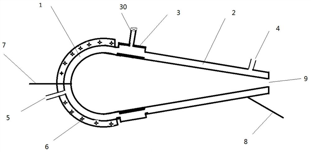 A kind of plasma coal acetylene plasma gun