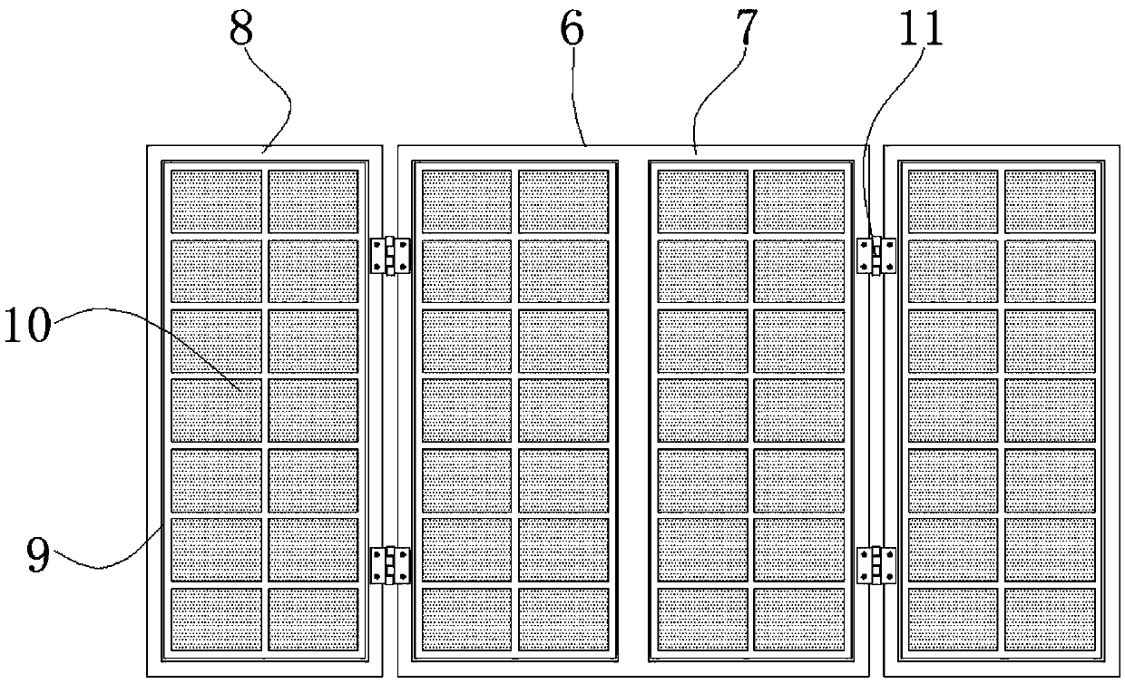 Chained solar cell panel