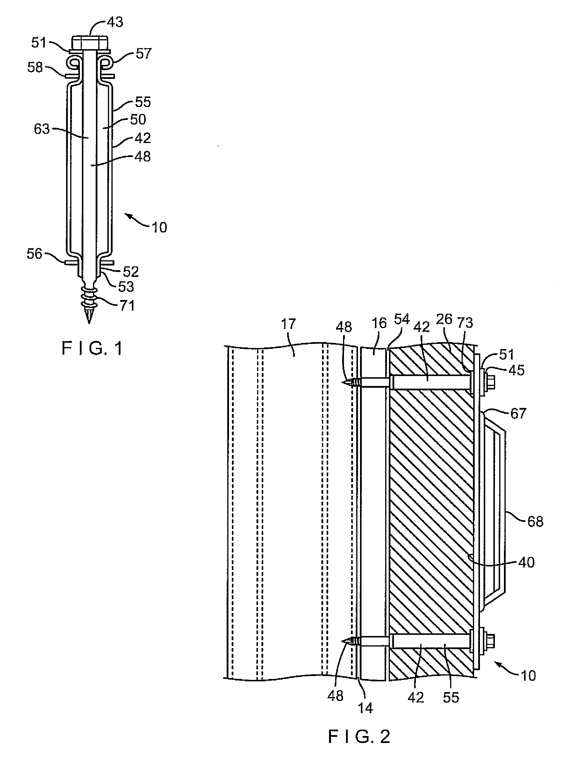 Thermally isolating tubule for wall anchor