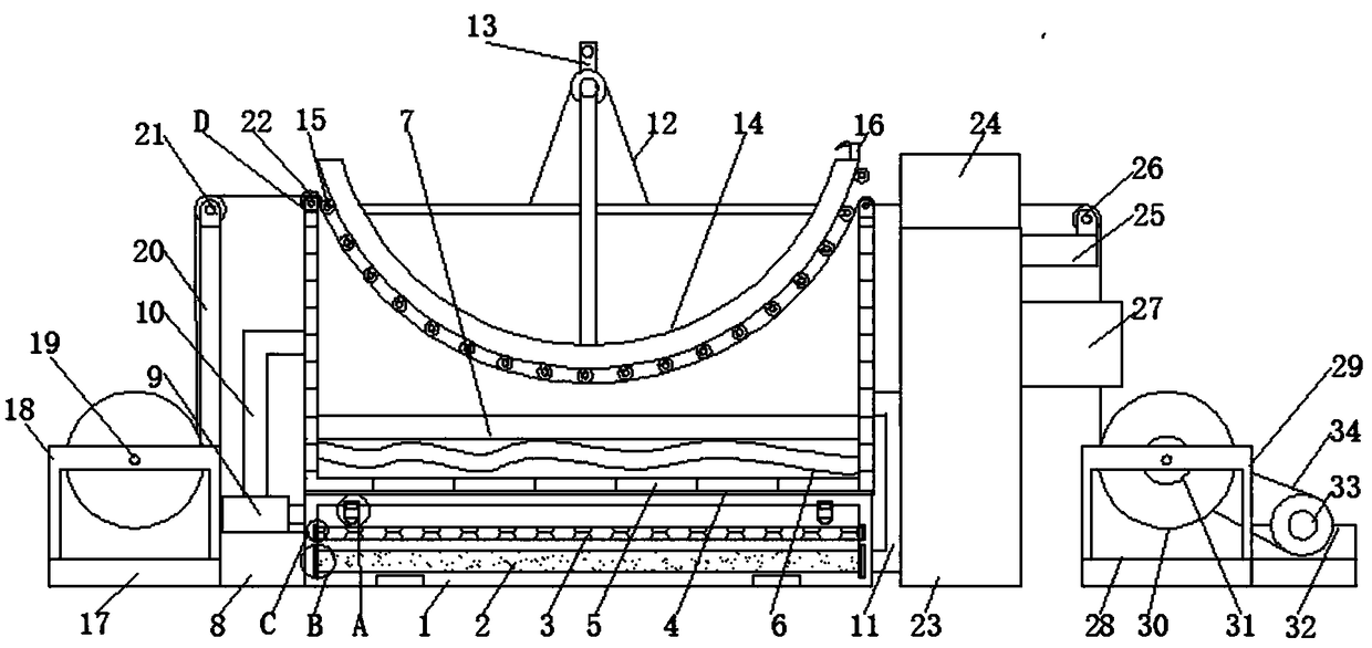 Gauze cooking machine capable of keeping water clean