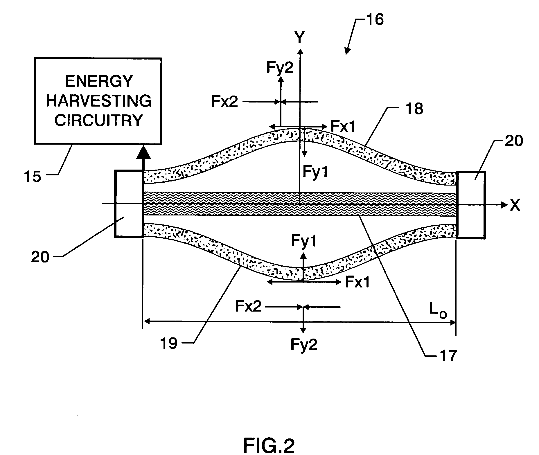 Hybrid piezoelectric energy harvesting transducer system