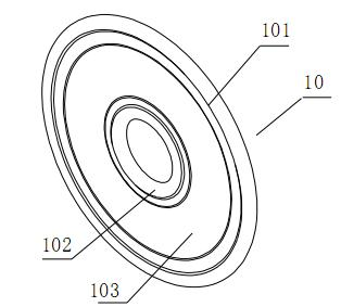 Push-type displacement feedback pneumatic deviation correction mechanism of vibrating platform used under centrifugal environment