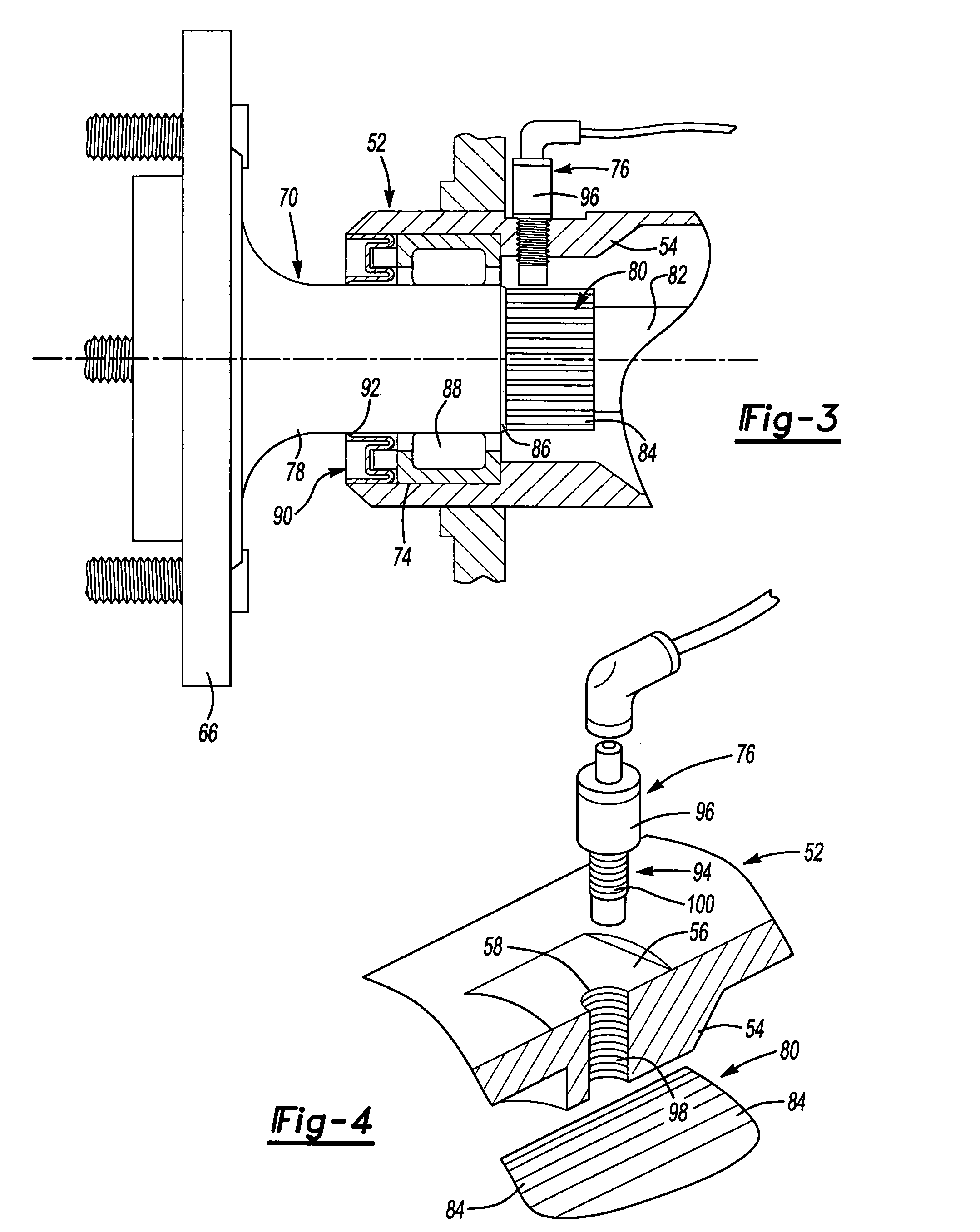 Beam axle with integral sensor mount and target