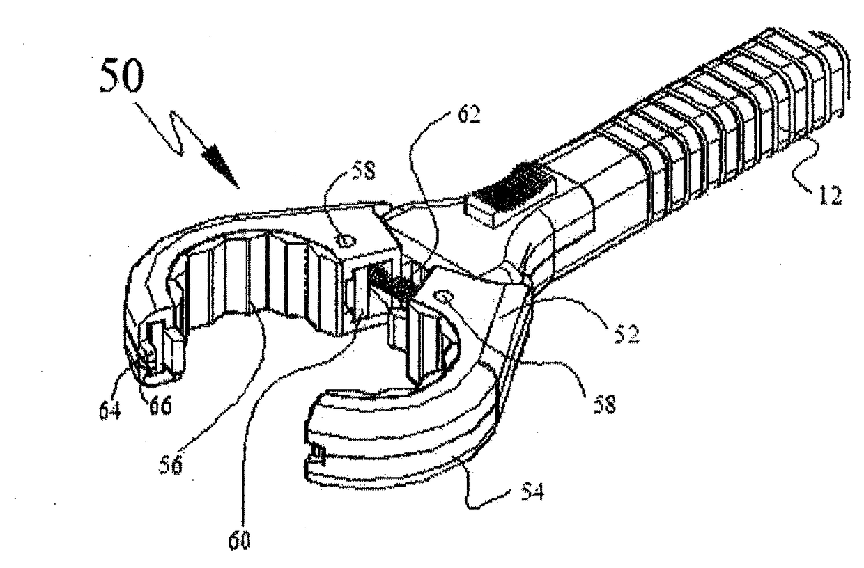 Clamping ratchet wrench