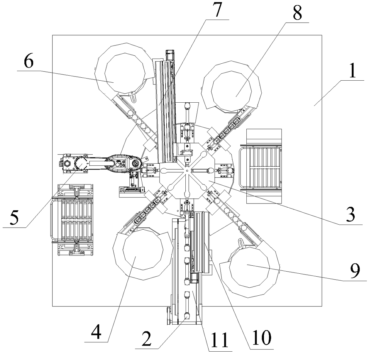 Automatic assembling equipment of refrigerator magnet