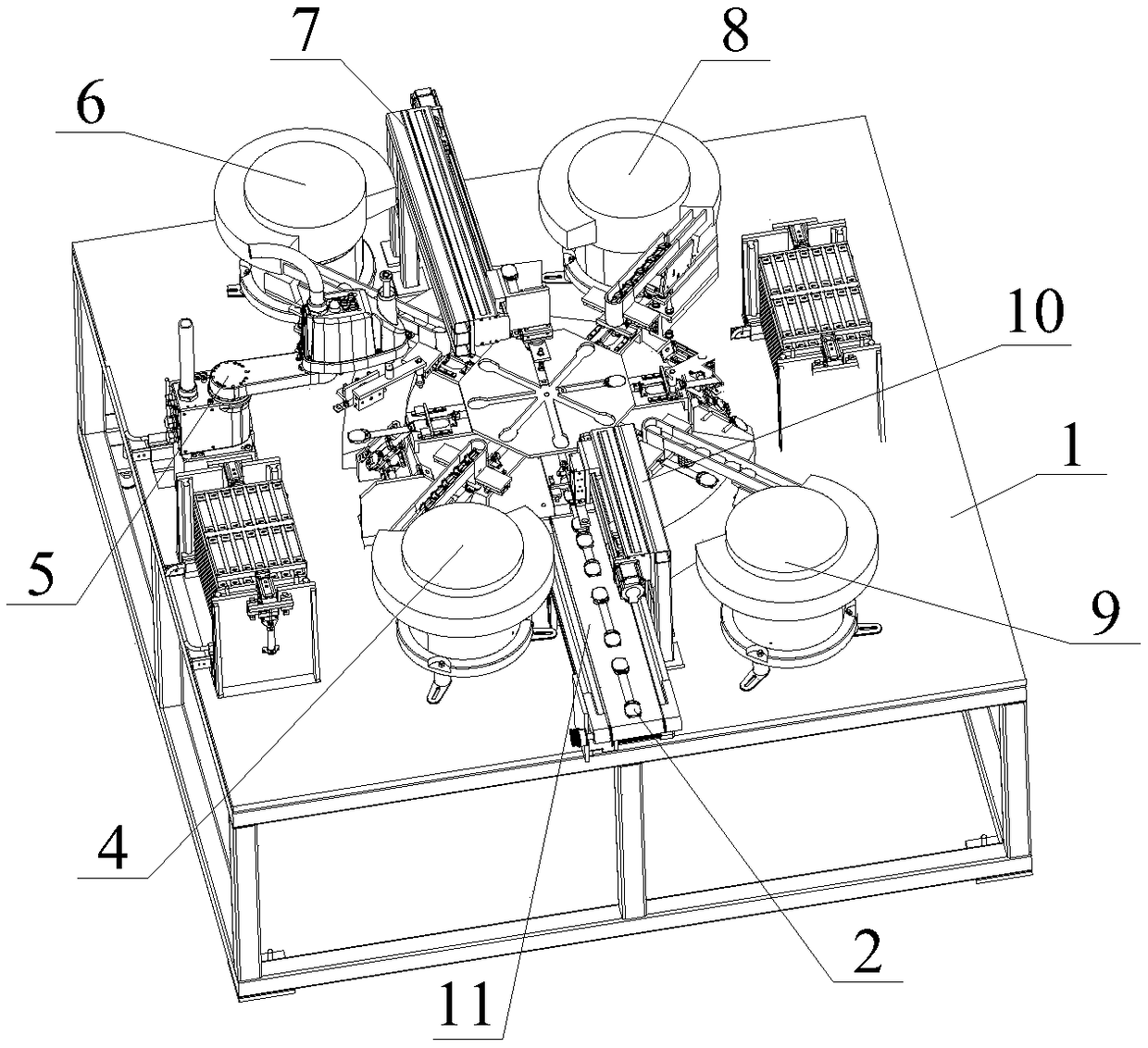 Automatic assembling equipment of refrigerator magnet