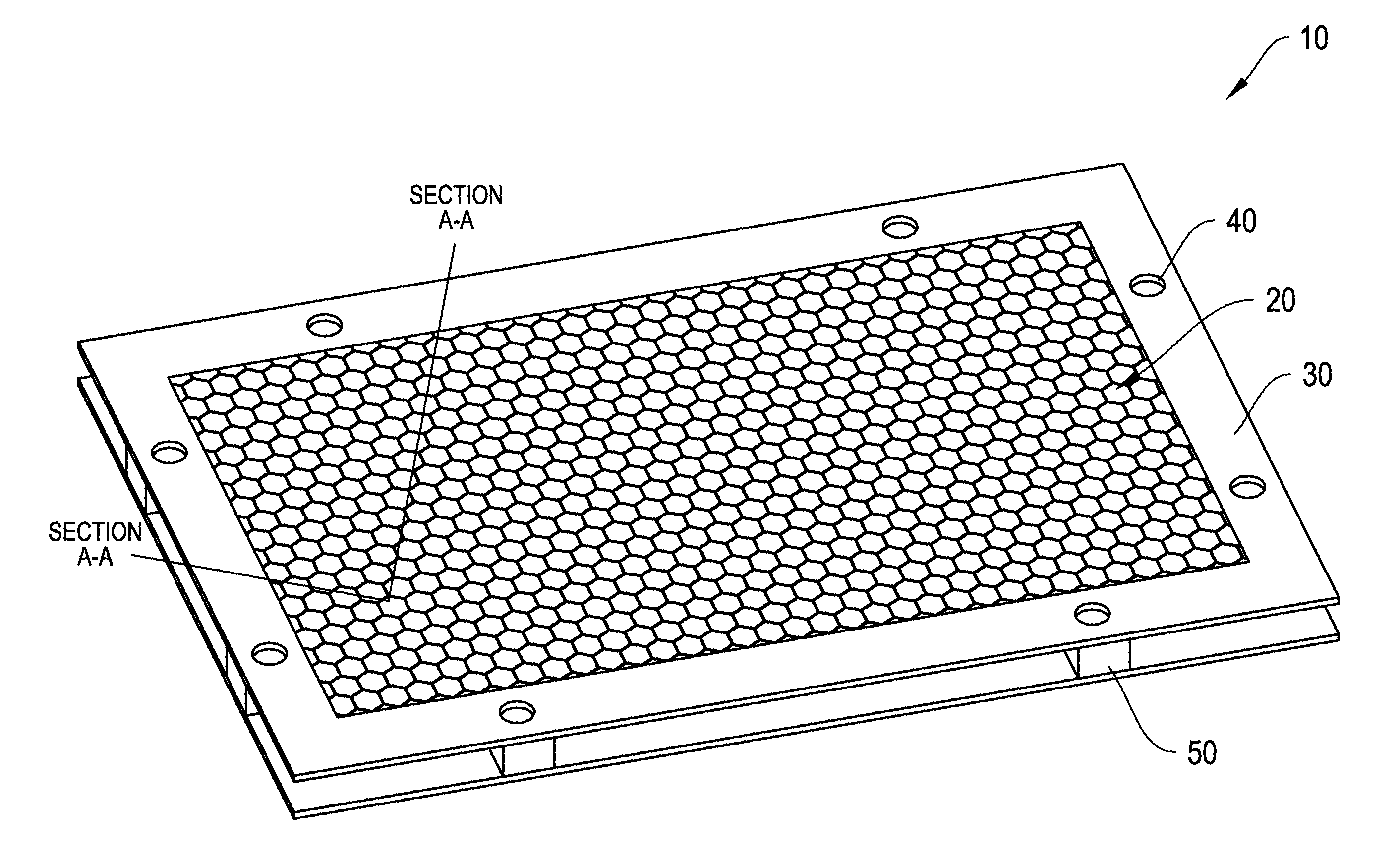 Homogeneous EMI vent panel and method for preparation thereof