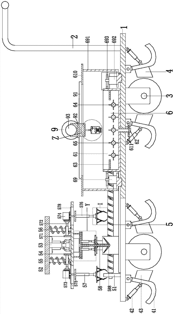 Automatic assembly and disassembly and washing device of sewage checking well lid for ventilation of municipal pipe system