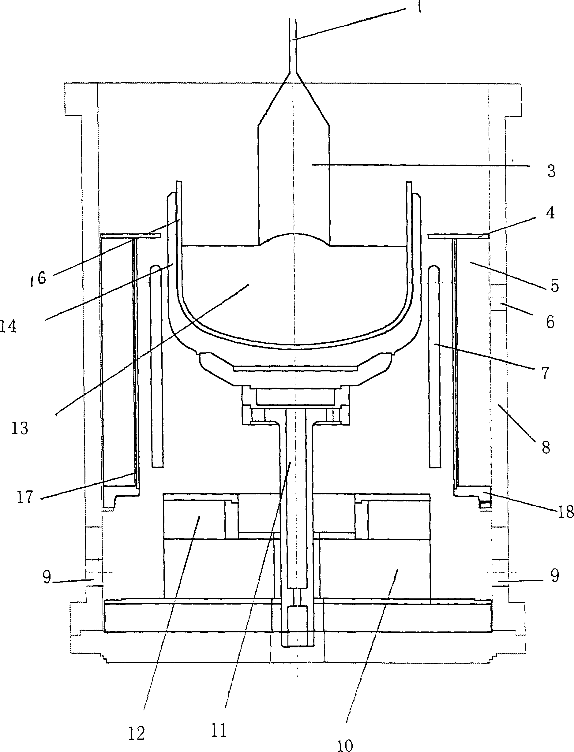 Method of increasing oxygen content in vertical pulling silicon single crystal rod and automatic aerator