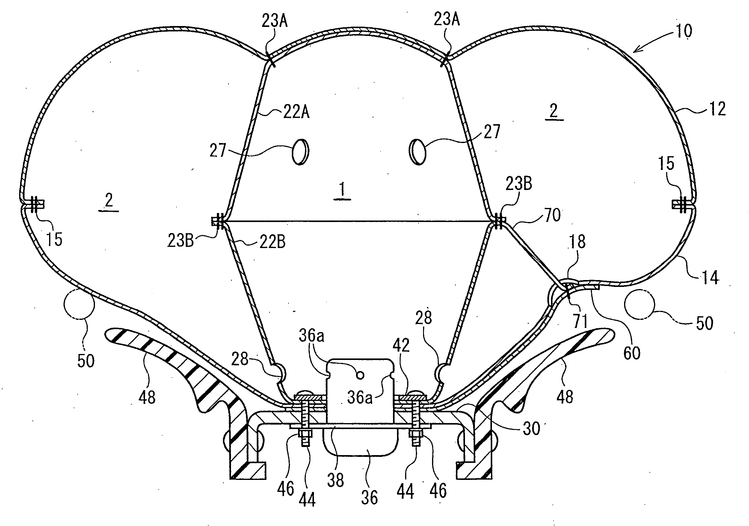 Airbag and airbag apparatus