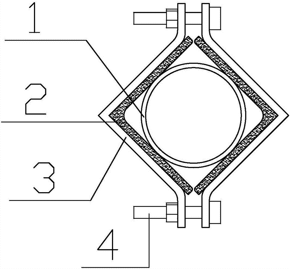 Temporary reinforcing method of circular pipe components