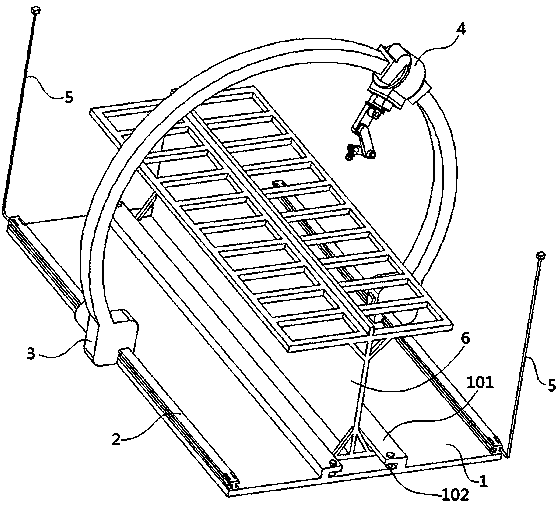 High-freedom-degree mechanical arm structure used for machining