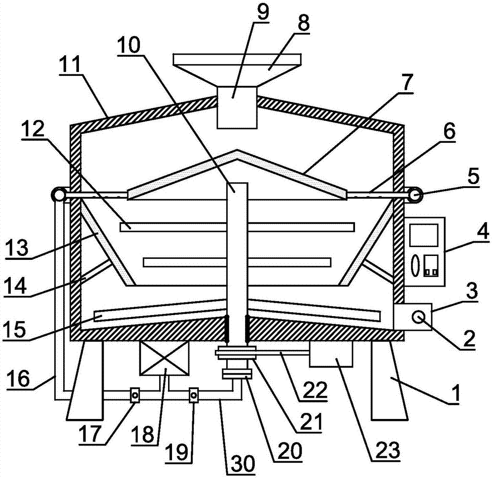 Agricultural sesame surface moisture removing device