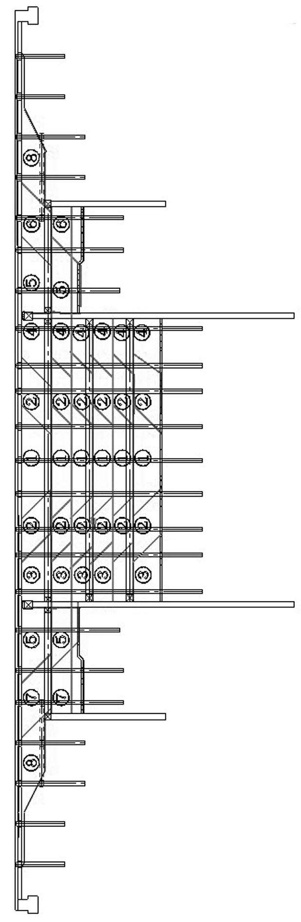 Method for excavating deep foundation pits under temporary bridge of main line railway