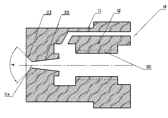 Hot-blowing adjustable nozzle