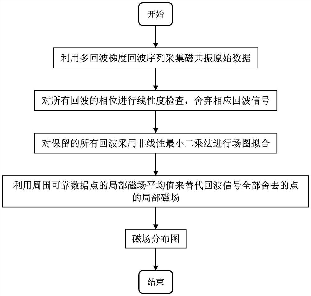 A method for fitting magnetic resonance imaging multi-echo magnetic field distribution map