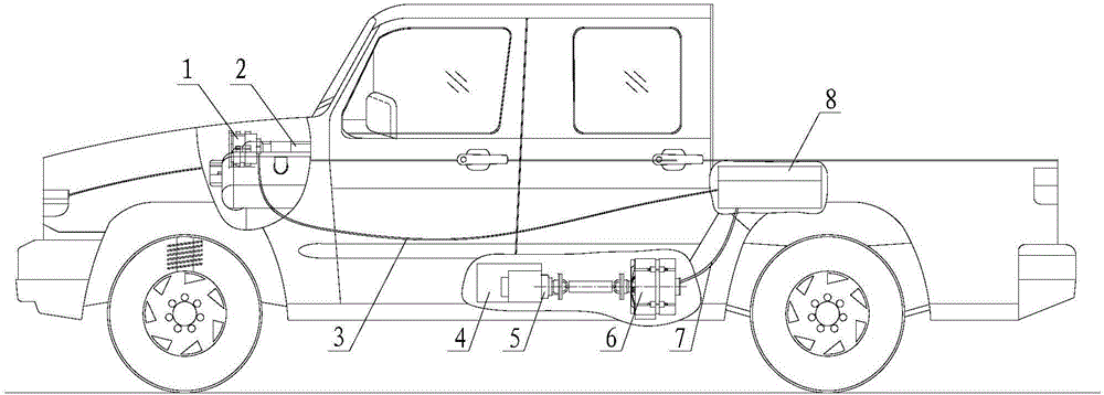 Vehicle-mounted double-motor power take-off power supply system and method