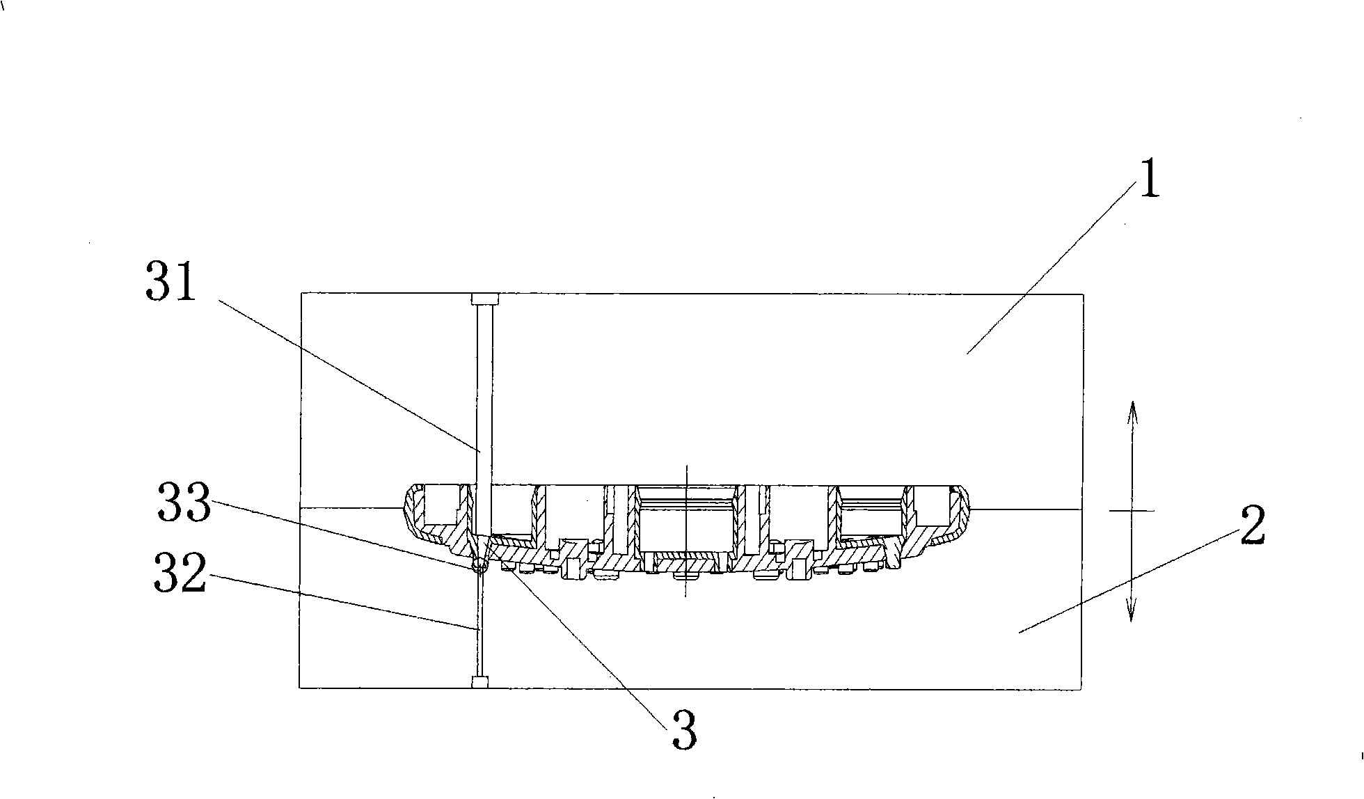 Mold structure of water outlet of silica-gel gondola water faucet