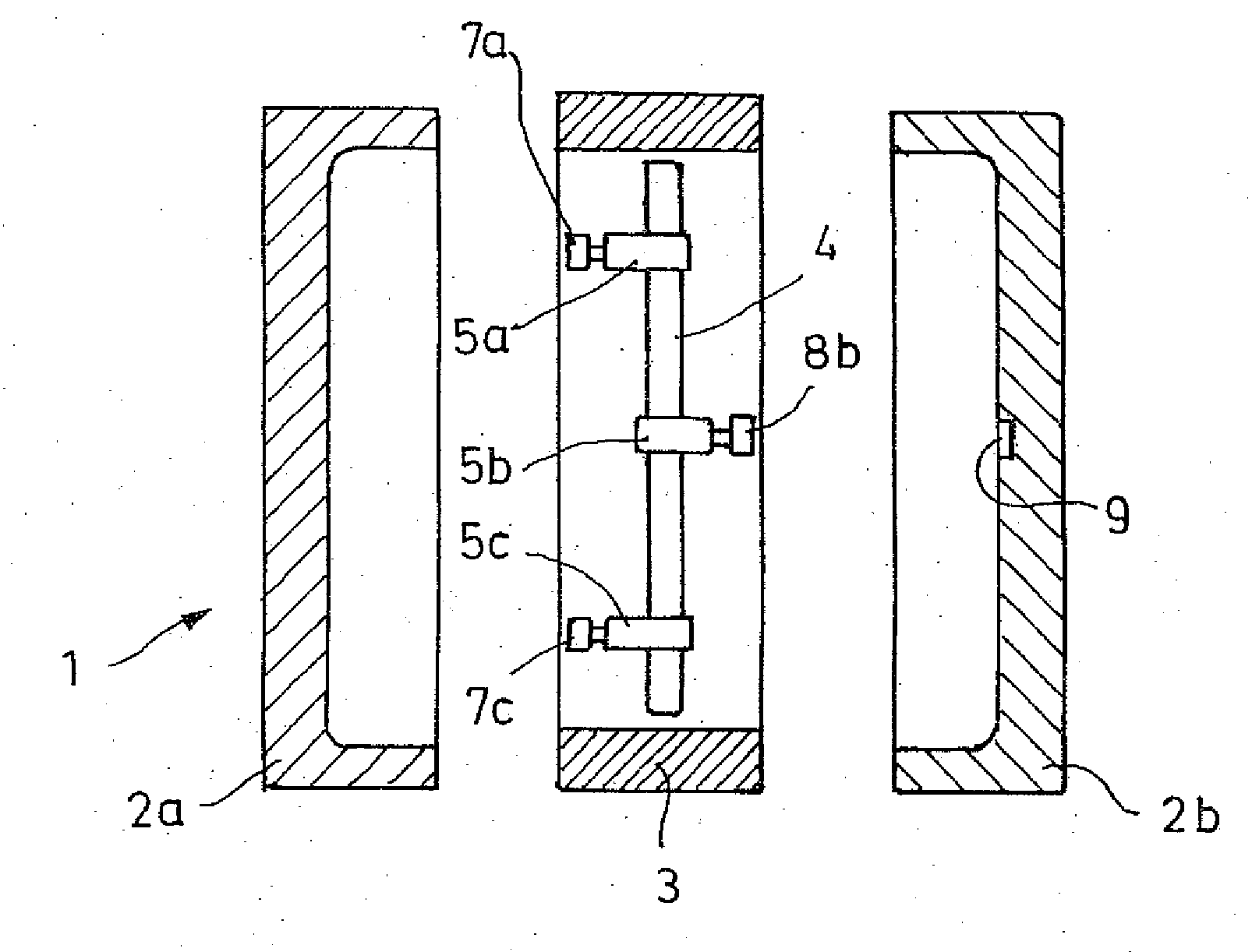 Process for the production of hollow bodies of thermoplastic material