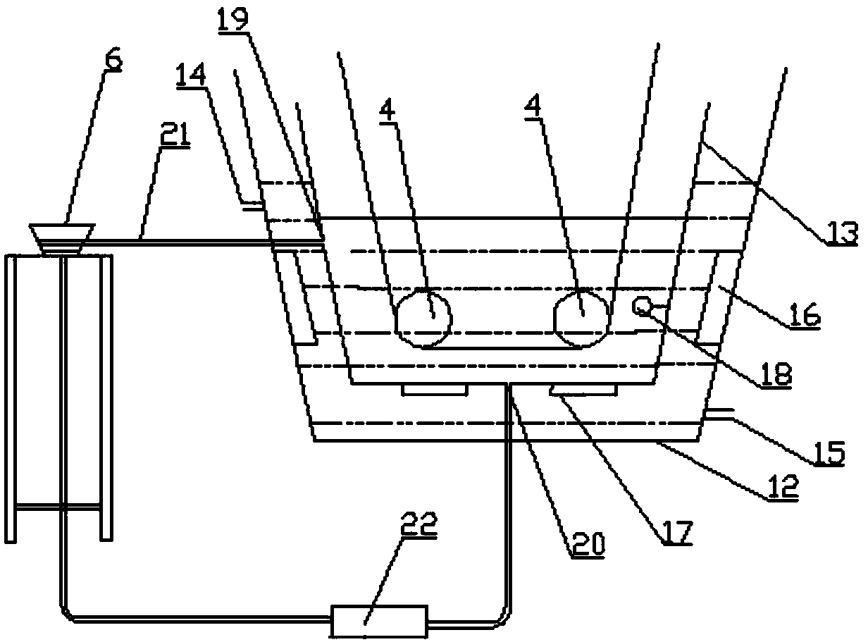 Forming device for preparing continuous fiber reinforced thermoplasticity prepreg through ultrasonic suspension liquid method